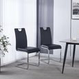 Bianco Black Faux Leather Dining Chair and Chrome Cantilever Base