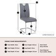 Bianco Grey Faux Leather Dining Chair and Chrome Cantilever Base