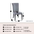Cadiz Grey Leather Large High Back Dining Chair with Black Legs