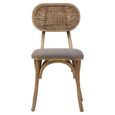 Cebu Dining Chair - Grey Wash - Padded - Elm Wood