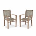 Chilford Outdoor Solid Wood Carver Dining Chairs Set of 2