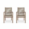 Chilford Outdoor Solid Wood Carver Dining Chairs Set of 2