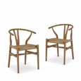 Chilthorne Wishbone Dining Chair Set of 2 Natural