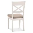 Clearance - 2 x Bentley Designs Montreux Soft Grey X Back Dining Chair - Pebble Grey Fabric - A297
