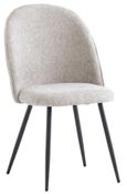 Clearance - Cajon Dining Chair - Set of 2 - Silver Fabric - FSS14439