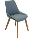 Clearance - 2 x Carnaby Sterling Grey Fabric Dining Chair - FS207