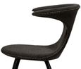 Clearance - 2 x Dan Form Flair Crow Black Fabric Dining Chair - FS353