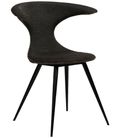 Clearance - 2 x Dan Form Flair Crow Black Fabric Dining Chair - FS353