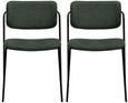Clearance - 2 x Dan Form Zed Sage Green Fabric Dining Chair - FS142