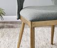 Clearance - 2 x Morgan Brass and Grey Linen Fabric Dining Chair - FSS13419