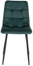 Clearance - 2 x Timmonsville Dark Green Velvet Fabric Dining Chair with Black Metal Legs - FSS15846