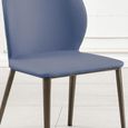 Clearance - Astrid Blue Leather Dining Chair