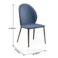 Clearance - Astrid Blue Leather Dining Chair