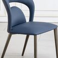 Clearance - Dixie Blue Leather Dining Chair