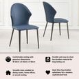 Clearance - Elaine Blue Leather Dining Chair
