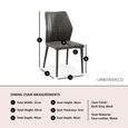 Clearance - Harrow Dark Grey Leather Dining Chair