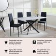 Clearance - Lido Dining Chair in Black Colour Fabric with Black Legs