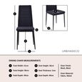 Clearance - Lido Dining Chair in Black Colour Fabric with Black Legs