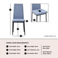 Clearance - Lido Dining Chair in Blue Colour Fabric with Black Legs
