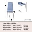 Clearance - Lido Dining Chair in Blue Colour Fabric with Chrome Legs
