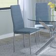 Clearance - Lido Dining Chair in Blue Colour Fabric with Chrome Legs