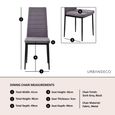 Clearance - Lido Dining Chair in Dark Grey Colour Fabric with Black Legs