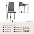Clearance - Lido Dining Chair in Dark Grey Colour Fabric with Gold Legs