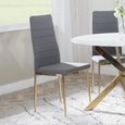 Clearance - Lido Dining Chair in Dark Grey Colour Fabric with Gold Legs