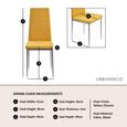 Clearance - Lido Dining Chair in Yellow Colour Fabric with Chrome Legs