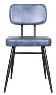 Clearance - Louise Blue Leather Dining Chair - Brand New Item