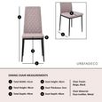 Clearance - Metro Dining Chairs in Beige Colour Leather and Black Metal Legs