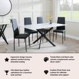 Clearance - Metro Dining Chairs in Black Colour Leather and Black Metal Legs