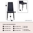 Clearance - Metro Dining Chairs in Black Colour Leather and Black Metal Legs