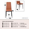 Clearance - Metro Dining Chairs in Burnt Orange Colour Leather and Black Metal Legs