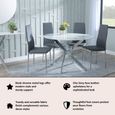 Clearance - Metro Dining Chairs in Grey Colour Leather and Chrome Metal Legs