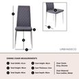 Clearance - Metro Dining Chairs in Grey Colour Leather and Chrome Metal Legs
