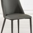 Clearance - Rosie Dark Grey Leather Dining Chair