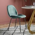 Clearance - Set of 2 Flanagan Mint Velvet Dining Chair - A188
