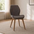 Dawson Dining Chairs - Set of 2 - Fabric - Grey