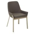 Gilden Dining Armchair - Grey Fabric with Metal Legs