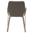 Gilden Dining Armchair - Grey Fabric with Metal Legs