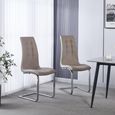 Jamison Beige Faux Leather Dining Chair and Chrome Cantilever Base