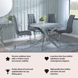Jamison Grey Faux Leather Dining Chair and Chrome Cantilever Base