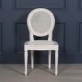 Lomira French Style Oval Back Dining Chair - White Rattan