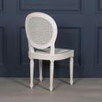 Lomira French Style Oval Back Dining Chair - White Rattan