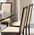 Platinum Dining Chair - Leather Upholstered - Ivory