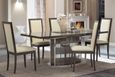 Platinum Dining Chair - Leather Upholstered - Ivory