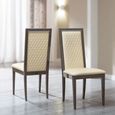 Platinum Dining Chair - Leather Upholstered - Ivory