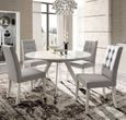 Roma Dining Chair - Mojito Fabric - White