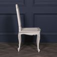 Mahogany and Rattan Back Carved Chair - Off White